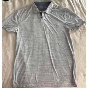 Men’s BKE Performance Fabric polo size Extra Large. Blue and gray micro striped